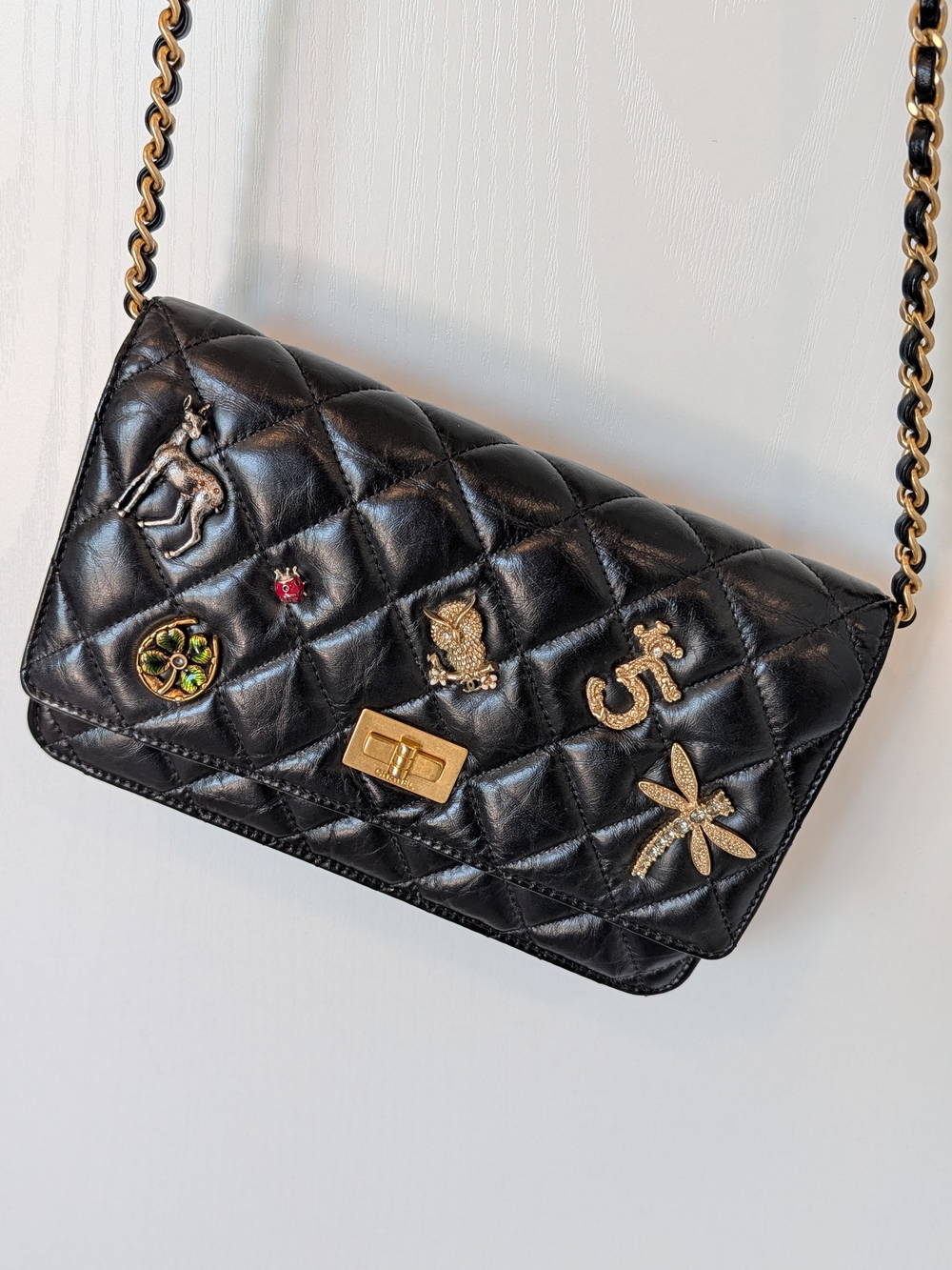Chanel Aged Calfskin Lucky Charms 2.55 Reissue WOC